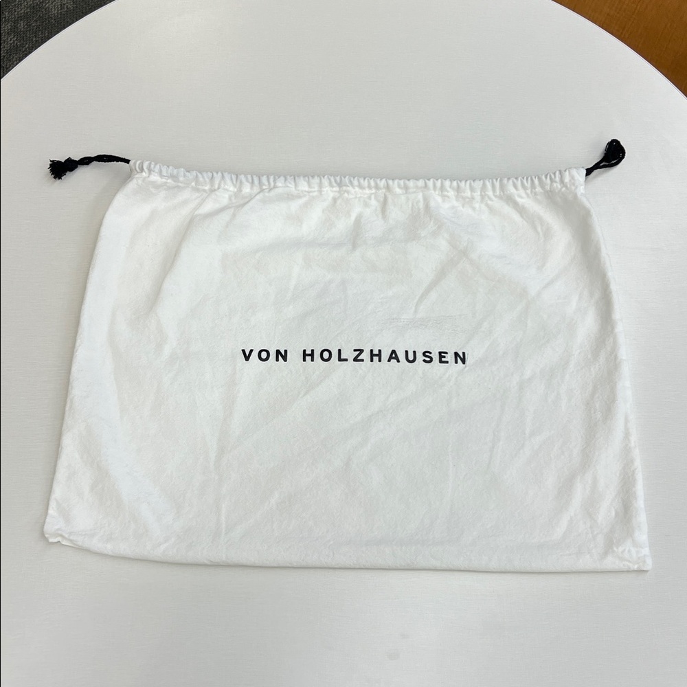 NEW with tag Von Holzhausen the sac bag purse vegan leather bamboo in stone gray - Picture 6 of 16
